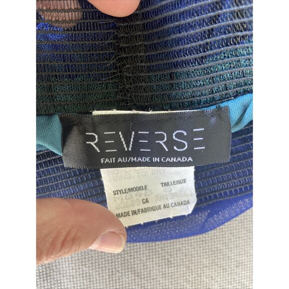 Reverse Clothing Canada Blue‎ Layered Mesh Skirt Womens 8 NEW NWT Vintage VTG? - Picture 6 of 7